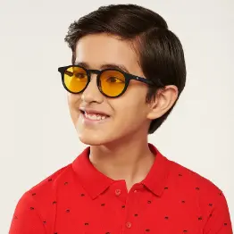 UV Protection Round Sunglasses  (For Boys & Girls, Yellow)